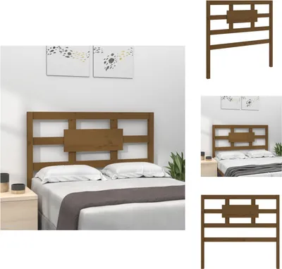Produktbild von vidaXL Kopfteil Honigbraun 95,5x4x100 cm Massivholz Kiefer -  Kopf- & Fußenden