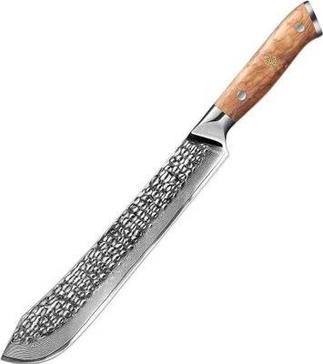 Produktbild von Damast Küchenmesser Zayoku Butcher - Hochwertiges Olivenholz-Messer KP37484
