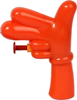 Zdjęcie produktu dla PISTOLET NA WODĘ PSIKAWKA 10 cm RĄCZKA POMARAŃCZOWA