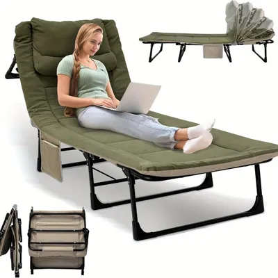 Image de Lit de camping pliable pour animaux de compagnie - Lit de camping pliable - Lit pliable - Lit de jardin - Lit de voyage