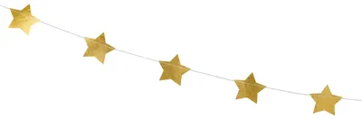 Sternengirlande Gold Spiegelfolie 3,6 m Deko