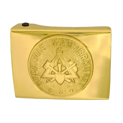 Produktbild von Koppelschloss Maurer Handwerk und Zunft – golden - für Alt-Meister - für 4,5 cm breite Koppelgürtel