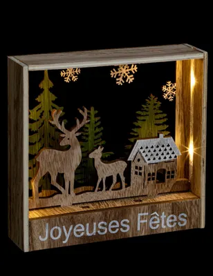 Image de FEERIC LIGHTS & CHRISTMAS Décoration d'intérieur Rennes - 26 LED - H 16 cm