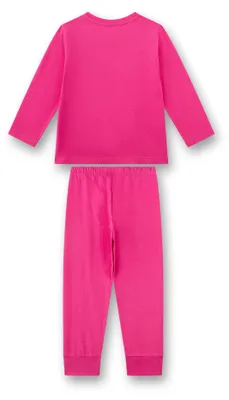 Zdjęcie produktu dla Dres dziewczęcy Sanetta, długi - dla dzieci, wzór: lis, materiał: welur, kolor: różowy, rozmiar: 140