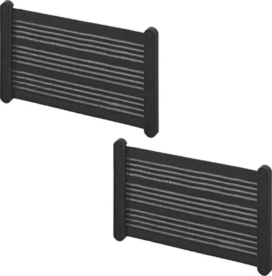 Produktbild von 2 x Ablagenetz Ablagefach L elastisch 40 x 26,5 cm + Kunststoffhalterung + Schrauben Camping Wohnmobil Wohnwagen