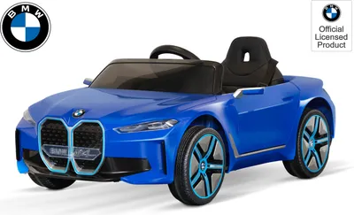 Produktbild von BMW i4 Kinderauto Elektroauto mit Lizenz 2x30W 12V 7Ah Kinderauto Kinderfahrzeug Blau