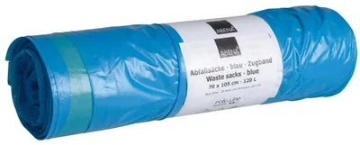 Produktbild von 10x Abfallsäcke 120 L, m. Zugband 700x1050mm 38 my Blau | 1 Stück