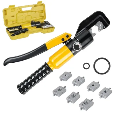 Obrázek produktu pro Hydraulické krimpovací kleště, vysoce kvalitní ocel, 8 vyměnitelných matric, hydraulické kleště YQK-70