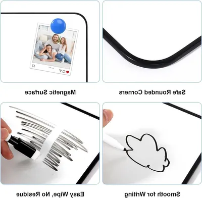 Whiteboard Klein 2 Pack Magnetisch A4 Doppelseitiges Whiteboard mit abwischbaren Stiften und Radierer - 30 x 21cm Ideal für
