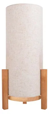 Produktbild von LED Tischlampe, Holz Textil, Touchdimmer, H 48 cm