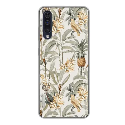 Produktbild von MuchoWow® Handyhülle Schutzhülle Hülle für Samsung Galaxy A50 Blume - Ananas - Tropisch Silikon Softcase Handy Hülle - Mobiltelefonhülle