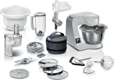 Produktbild von Bosch MUM5XL72 1000 Watt Küchenmaschine mit Waage, grau/silber