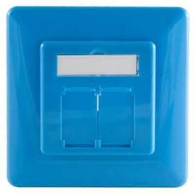 Produktbild von shiverpeaks Abdeckrahmen für Netzwerkdosen, blau