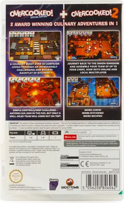 Obrázek produktu pro Team17 Overcooked! + Overcooked! 2, Nintendo Switch, E (bez omezení), Fyzické médium