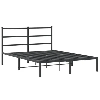 Obrázok produktu pre Kovový rám postele s čelom čierny 140x200 cm