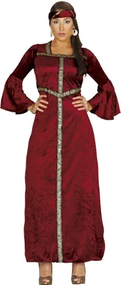 Immagine prodotto di costume rosso da principessa rinascimentale per donna nelle taglie M-XL , taglia:L