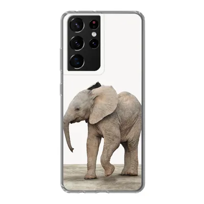 Produktbild von MuchoWow® Handyhülle Schutzhülle Hülle für Samsung Galaxy S21 Ultra Baby-Elefant - Tiere - Kinder - Mädchen - Jungen Silikon Softcase Handy Hülle - Mobiltelefon