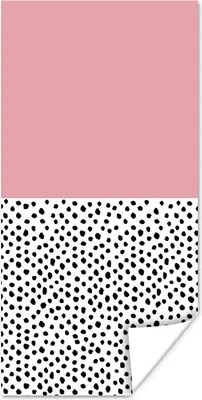 Produktbild von MuchoWow® Poster Polka dots - Schwarz - Rosa 20x40 cm - Plakat - Foto