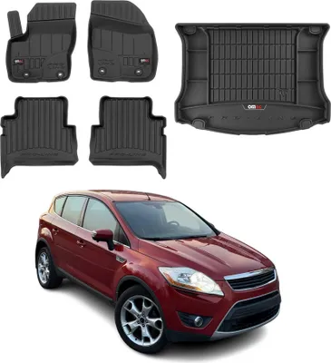 Image de Kit Tapis de Sol et Coffre pour Ford Kuga 2008-2013 TPE Noir
