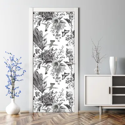 Produktbild von Dekorative Türaufkleber selbstklebend Klebefolie Aufkleber Pfauen 70 x 200 cm