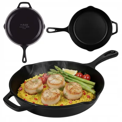 Produktbild von HAGE Emaillierte Gusseisenpfanne 26 cm Schwarz Induktion