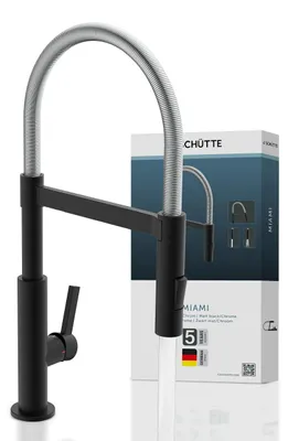 Produktbild von 79146U MIAMI Spiralfeder Spültischarmatur, Schwarz matt/Chrom
