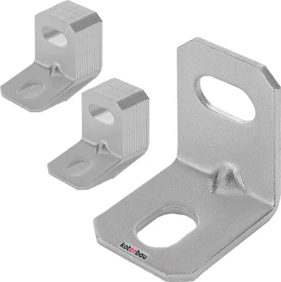 Produktbild von KOTARBAU 25er Set Verstellwinkel 25 x 25 x 18 mm Einfassungswinkel Winkelverbinder Eurowinkel Langloch Regulieröffnung Sicke Holzverbinder Montagewinkel
