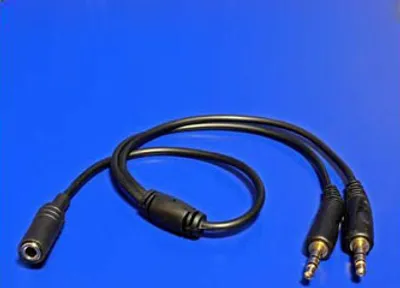 Immagine prodotto di Sdoppiatore audio, Jack (3,5 mm) F - 2x Jack (3,5 mm) M, stereo, nero