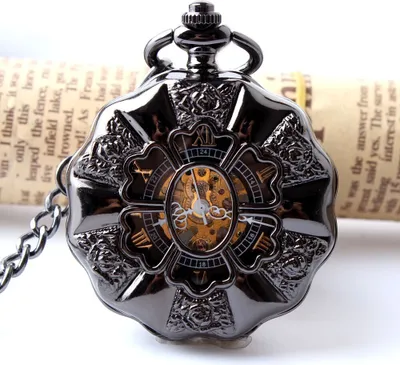 Image de Montre de Poche Century Noir / Doré - Élégance Classique pour Hommes KP2582