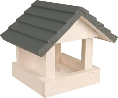 Produktbild von Windhager Vogelfutterhaus Feldberg, Hängend, Grau, Natürlich/Natur, Holz, 235 mm, 210 mm, 205 mm