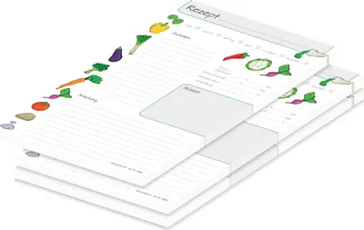 Image de PRICARO Bloc de recettes "Querbeet", A5, 3 pièces
