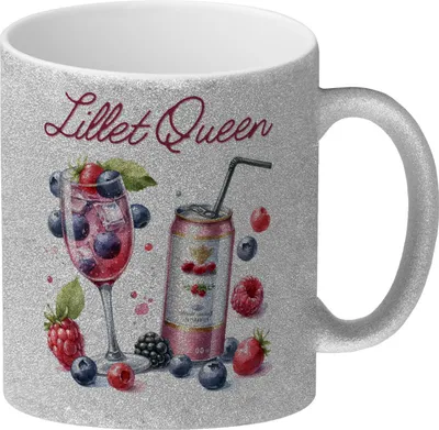 Produktbild von Lillet Queen Glitzer-Kaffeebecher