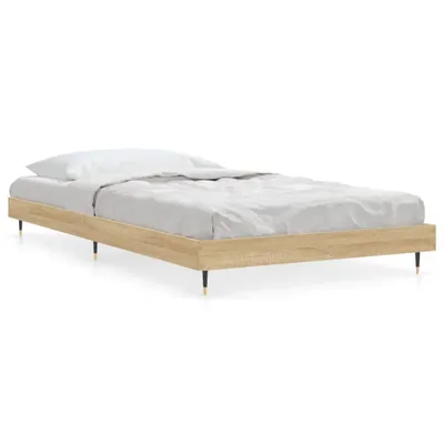 Produktbild von vidaXL Bettgestell ohne Matratze Sonoma-Eiche 90x190 cm Holzwerkstoff