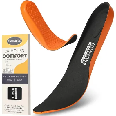 Image de Semelles intérieures confortables pour femmes et hommes, avec amorti, couleur noire, taille EU38