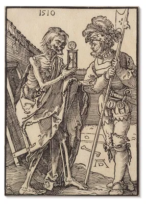 Zdjęcie produktu dla PLAKAT – 59 x 84 cm (A1) – Albrecht Dürer – Śmierć i Landsquenet (1510) autorstwa Albrechta Dürera – dekoracja ścienna do salonu, sypialni i przedpokoju, nowoczesny plakat, bez ramy