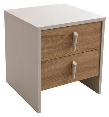 Obrázek produktu pro Elegantní hnědý dřevěný noční stolek v moderním designu