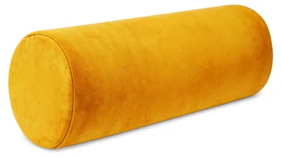 Zdjęcie produktu dla Wałek pod szyję z pokrowcem z weluru 40x16 cm poduszka pod kark i kolana toffi, Obraz wygenerowany przez AI