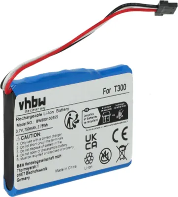 Produktbild von vhbw Akku Ersatz für Medion T300-1, 338937010168 für GPS Navigation Navi (750 mAh, 3,7 V, Li-Ion)