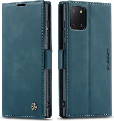 Image de Galaxy Note 10 Lite Case, RetroPolyuréthaneLeather Case, Card Pockets, Magnetic Closure, Case with Stand Function for Samsung Galaxy Note 10 Lite Blue