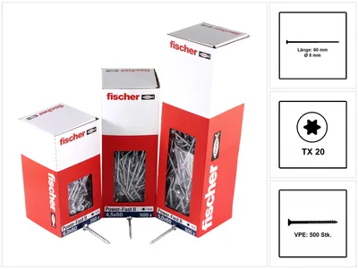 Produktbild von Fischer PowerFast II 5,0x60 SK TX TG blvz 500