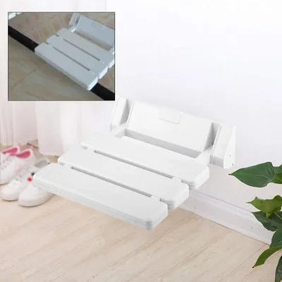 Obrázek produktu pro Skládací sprchové sedátko Skládací židle Nástěnná židle Koupací pomůcka pro seniory 36 * 33 * 5 cm 130 kg