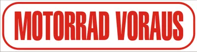 Produktbild von INDIGOS UG - Magnetschild "Motorrad voraus" 30 x 8 cm - Magnetfolie für Auto / LKW / Truck / Baustelle / Firma