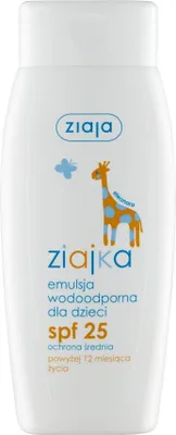 Zdjęcie produktu dla Ziaja Ziajka Emulsja wodoodporna dla dzieci SPF25, 150 ml