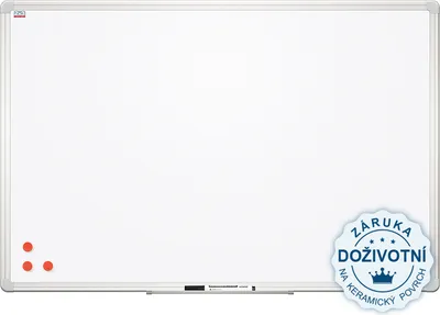 Obrázek produktu pro 2x3 Magnetická tabule Ceramic Premium - keramický povrch 300x120 cm, hliníkový rám - P-TSA1230P3-HDF
