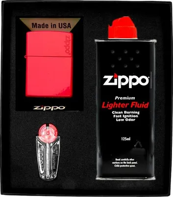Obrázek produktu pro Sada zapalovačů ZIPPO RED MATTE LOGO dárek No1