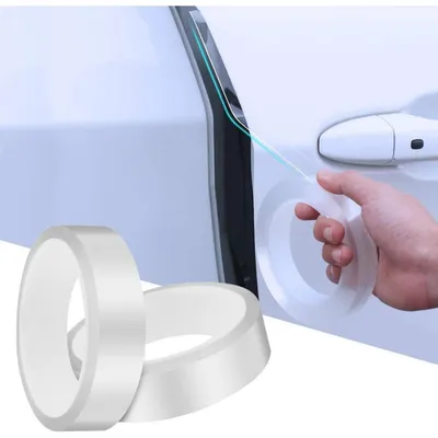 Productafbeelding van Transparante deurrandbescherming, 3 cm x 10 meter, universeel, beschermfolie, lakbeschermfolie, instaplijstbescherming, sticker
