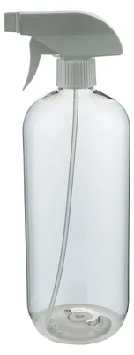 Produktbild von Leere 1-Liter-Flasche mit weißem Sprühkopf - 10 Stück - transparentes PET - nachfüllbar