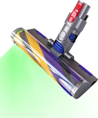 Produktbild von V15 Bodenbürste Ersatz für Dyson V7 V8 V10 V11 V15,LED-Beleuchtete Bürste mit grünem Licht,Anti-Tangle Bodendüse für Hartböden,Ersatzbürste & Zubehör für Dyson