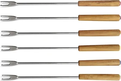 Produktbild von Kela Fonduegabeln Modessa Edelstahl 6tlg. mit Holzgriff 24,5cm, 79164