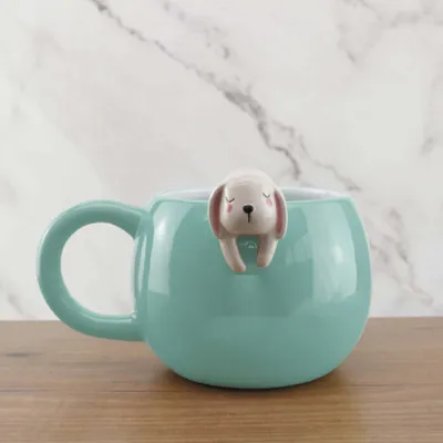 Image de Winkee - Pet Friends Tasse à café Lapin I La mignonne tasse à café & tasse à thé en grand I Cute Coffee Mug I Grande tasse env. 350 ml